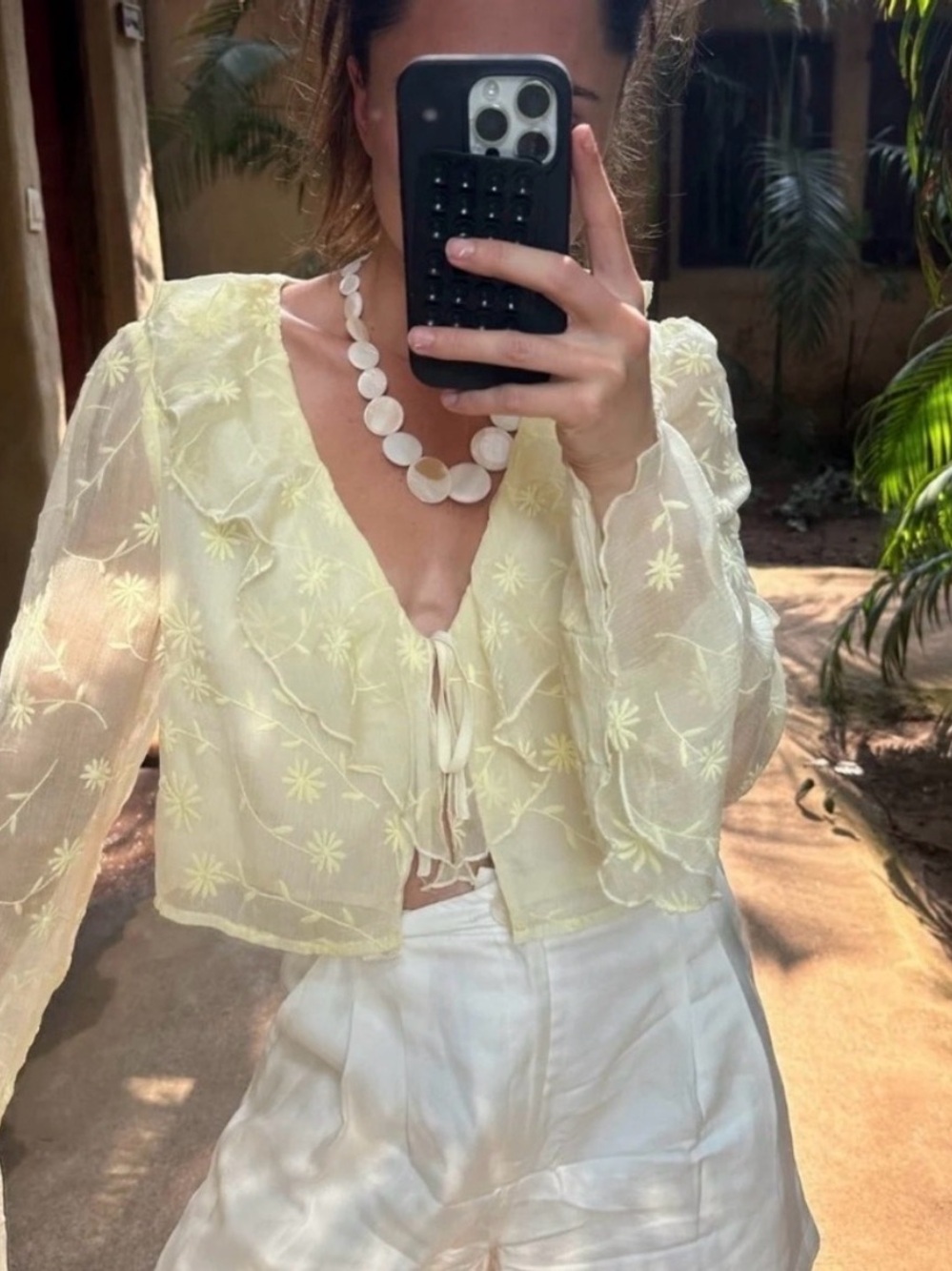 12th Tribe Yellow Ruffle Top - Picture 4 of 4
